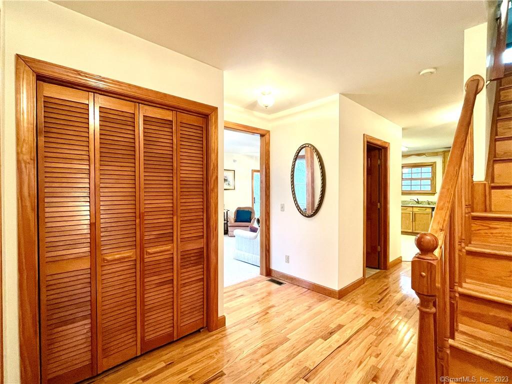 Foyer with Large Coat Closet. 7 Cora Lane, Wilton CT For Sale