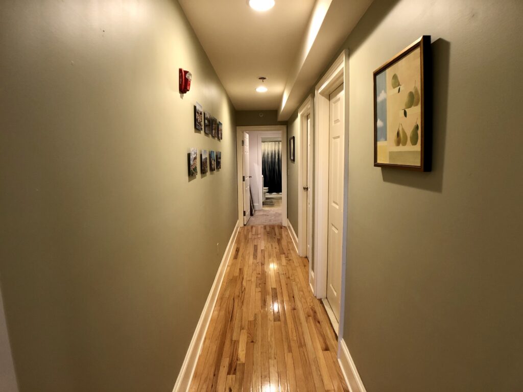 Hallway looking towards Masterbed/Bath