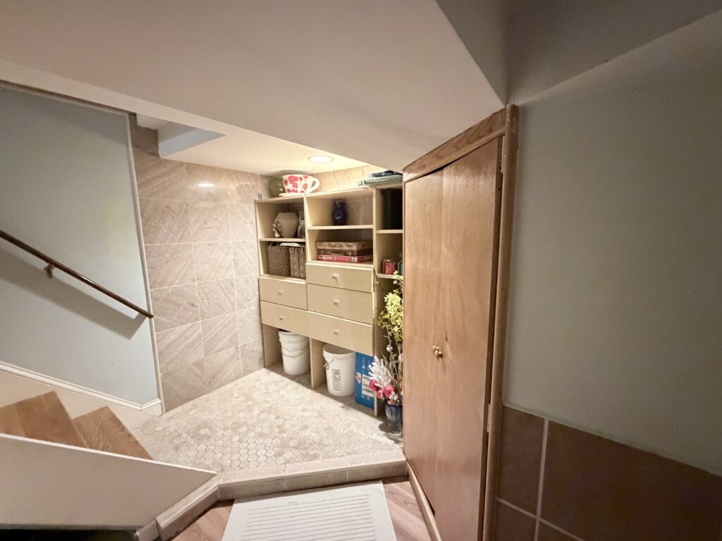 Lower Level Stairs Landing with Storage & Closet - 10 West Street #12 Stamford CT 06902